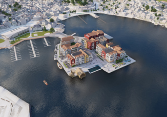 Forslag til utbygging av Torskeholmen i Grimstad