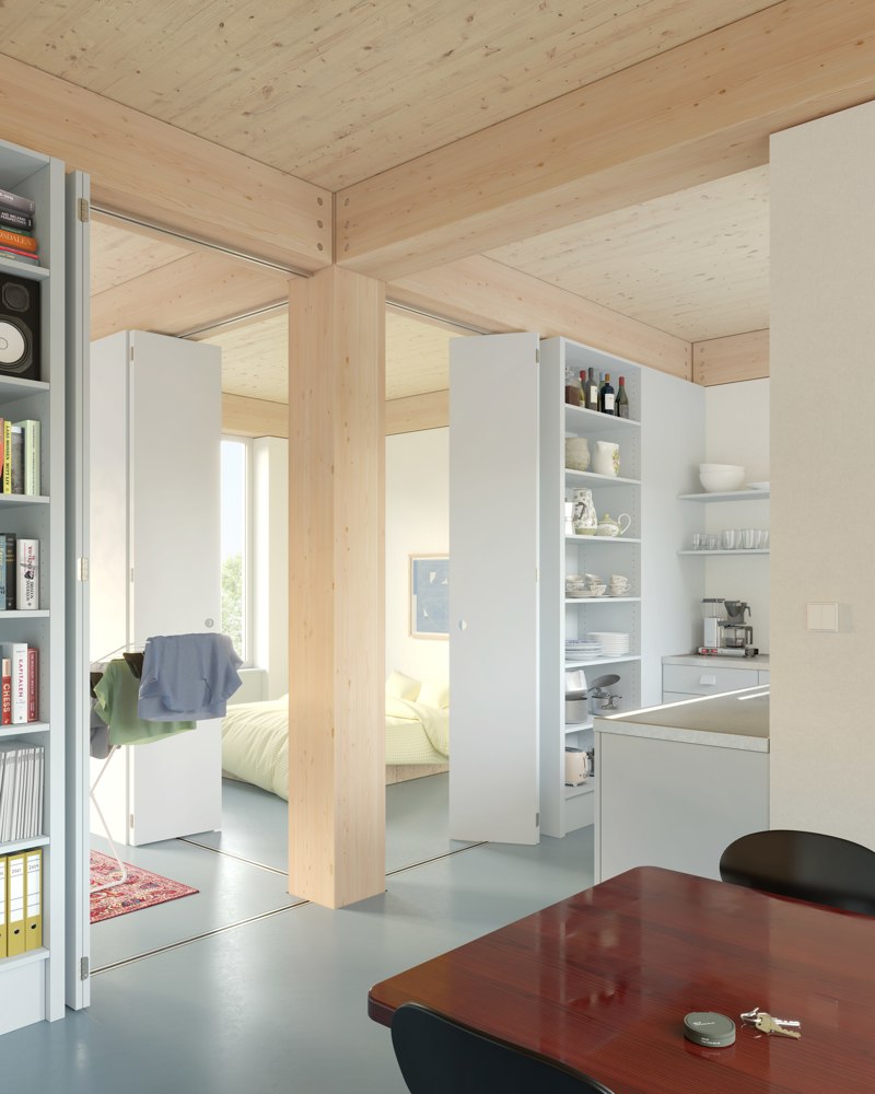 Rendering av en leilighet, arkitektur illustrasjon.