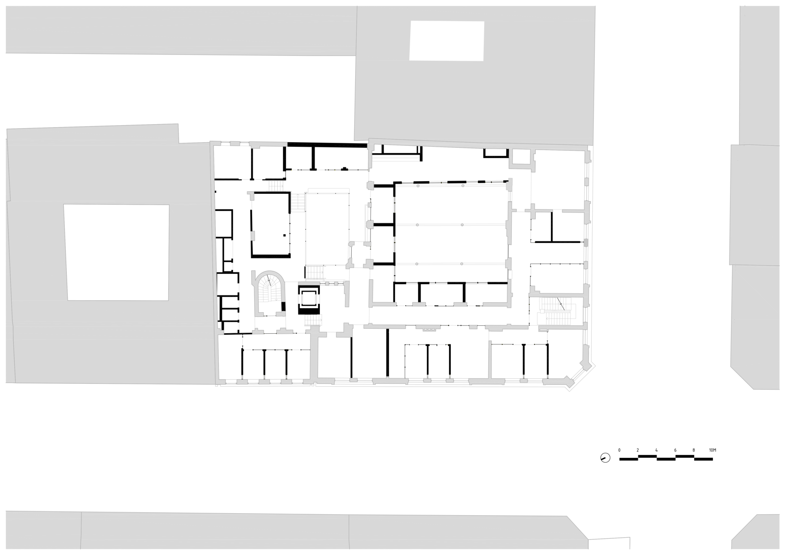 Andre etasje plan av pressens hus. Teknisk tegning. 
