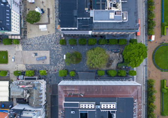 Dronefoto av Ole Bulls Plass, Bergen