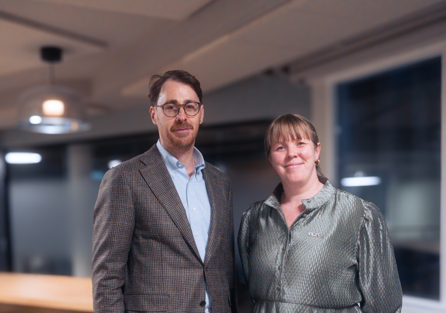Veronica Dubourgh Mallaug (Afag) og Pål Øyvind Toft Larsson (Arkitektbedriftene)