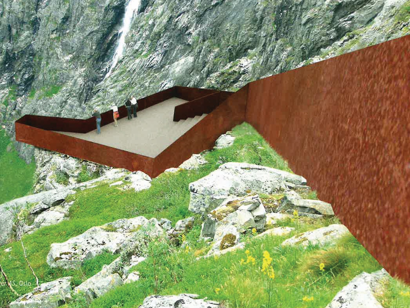 Collage som viser utsiktspunkt i geiranger.