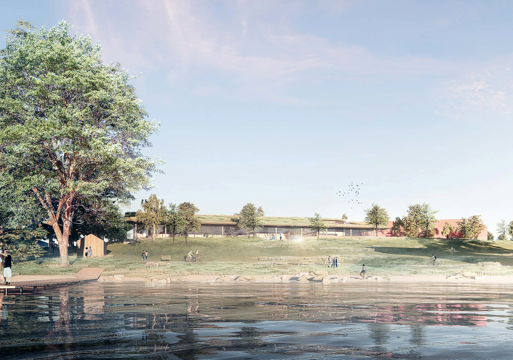 Render av konkurranseforslag for Domkirkeodden