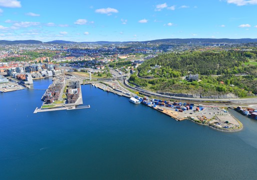 Oversiktsfoto av Grønlikaia