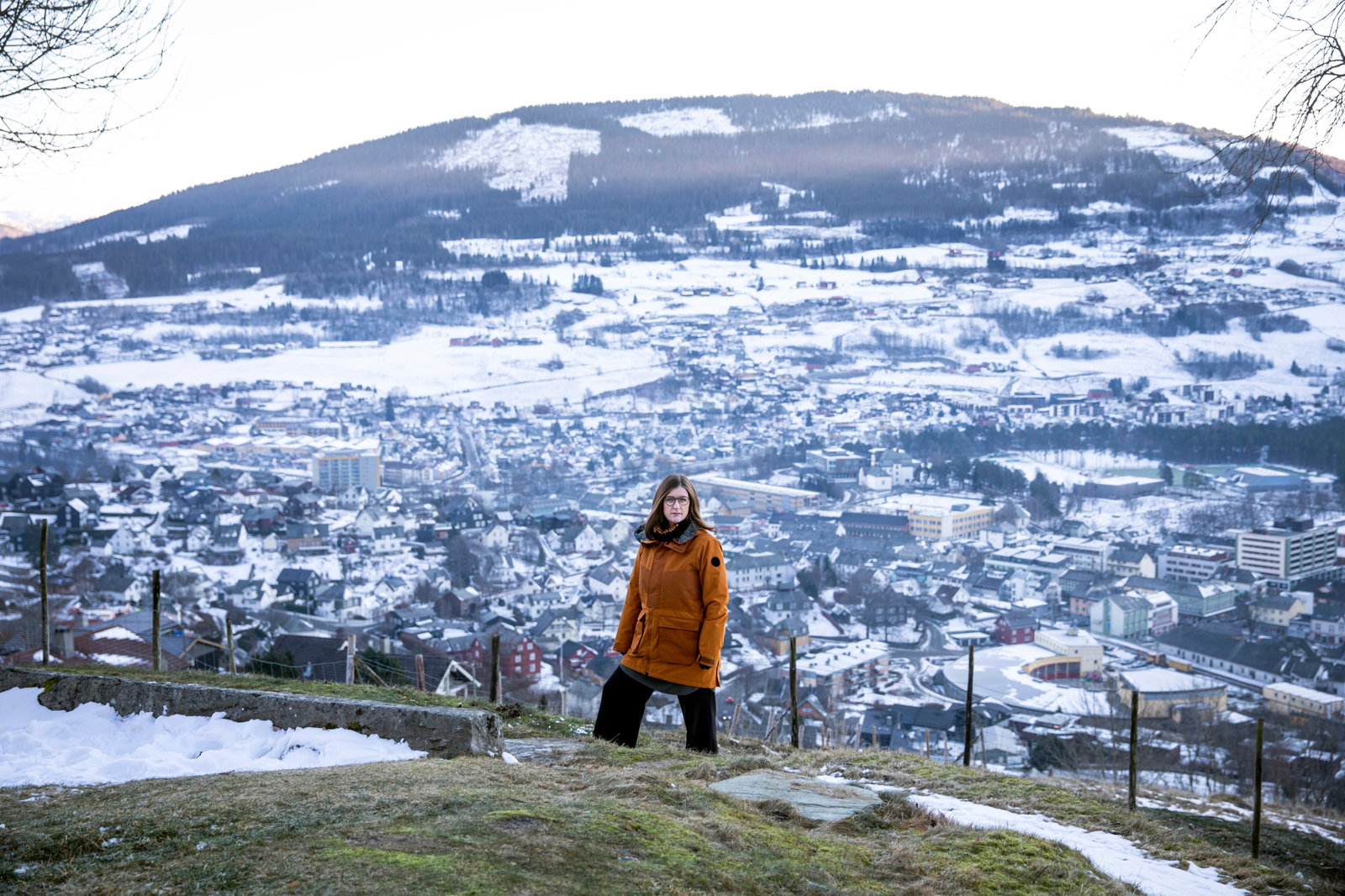 Portrett foran en dal