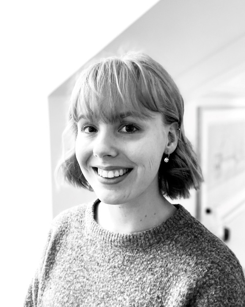 Portrett av Kristina Kjonningsen, svart hvitt. Foto.