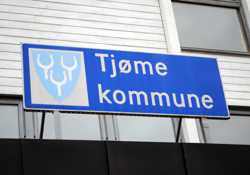 Tjøme kommune veiskilt