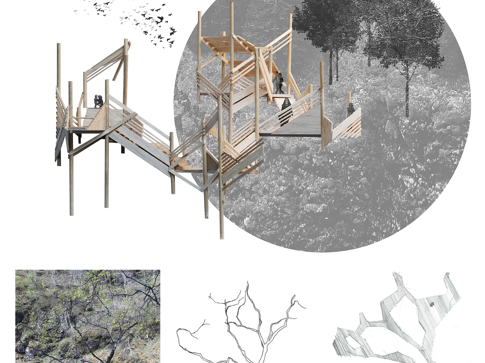 Illustrasjon av trekonstruksjon