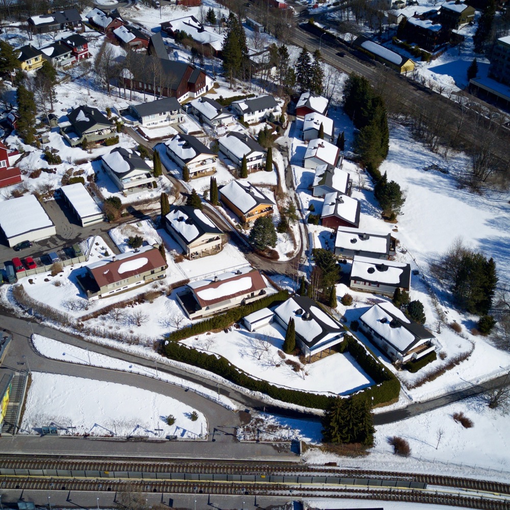 Overiktsbilde over forstedsnabolag