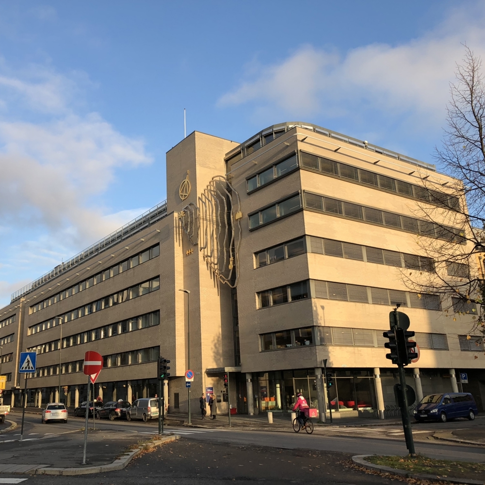 Eksteriørbilde av Plan- og bygningsetaten i Oslos kontorlokaler i Vahls gate på Tøyen.