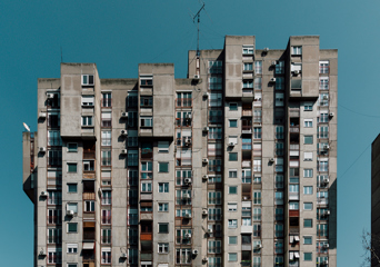 Bilde av leilighetsbygg i Novi Beograd, Serbia. 
