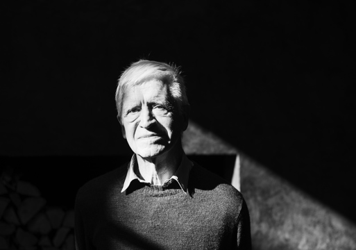 Portrett av Fredrik A. S. Torp i svart hvitt. Foto.