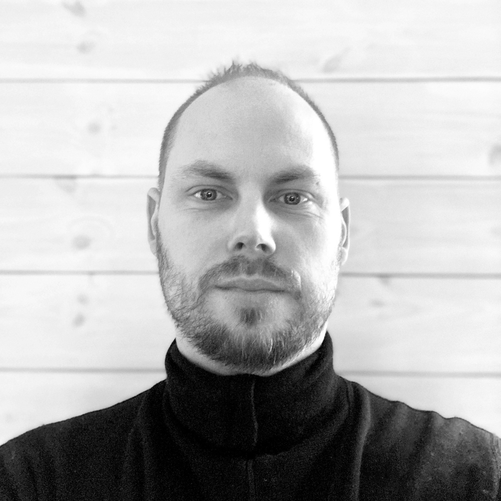 Portrettbilde av Ørjan Nyheim i svart hvitt. Foto.