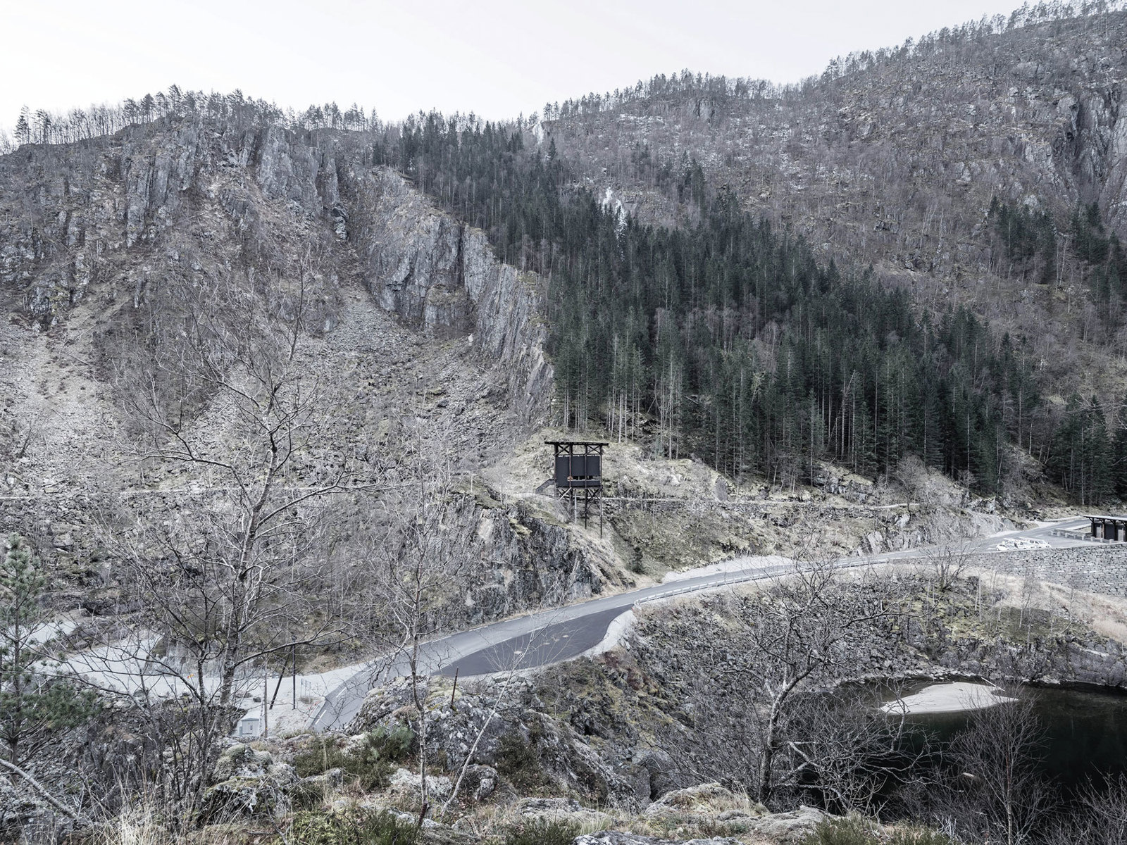 Oversiktsbilde over gruveområdet