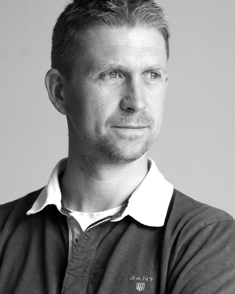 Portrett av Ivar Nielsen, svart hvitt. Foto.