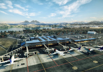 Visualisering av ny lufthavn i Bodø