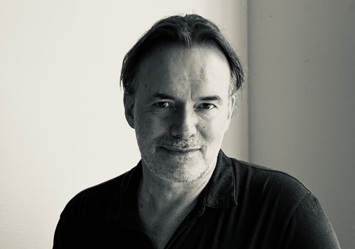 Portrett av Kurt Singstad, svart hvitt. Foto.
