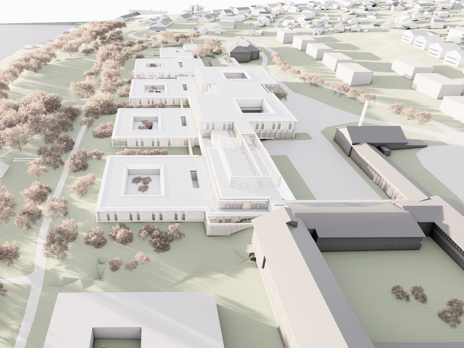Universitetssykehuset Nord-Norge Åsgård_illustrasjon fra konseptfasen