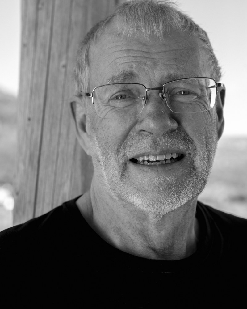 Portrett av Arne Blix i svart hvitt. Foto.