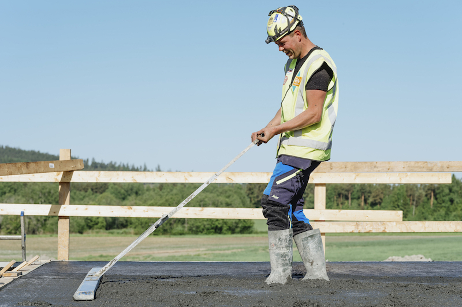 Foto av betongstøping