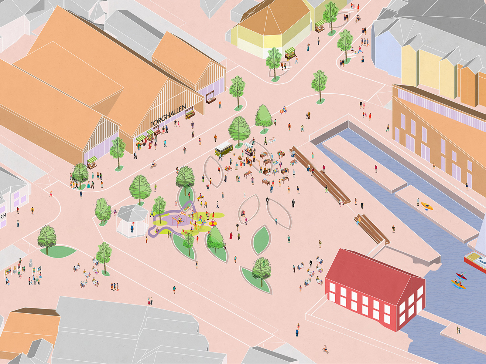 Illustrasjon for visjon for Kabelvåg sentrum