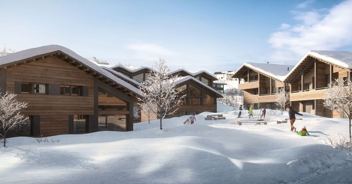 Mindre hytter eller tomannsboliger i rekkehus på fjellet? - Arkitektur