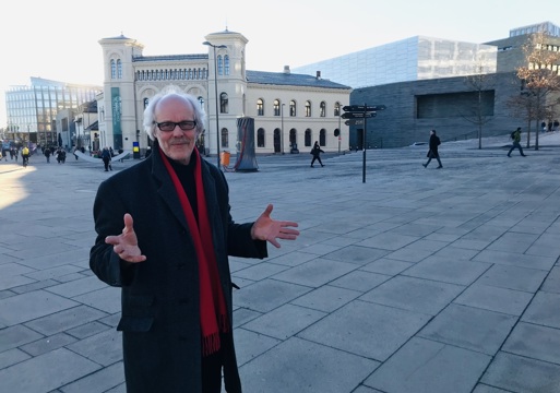 Janis Gripe foran nye Nasjonalmuseet