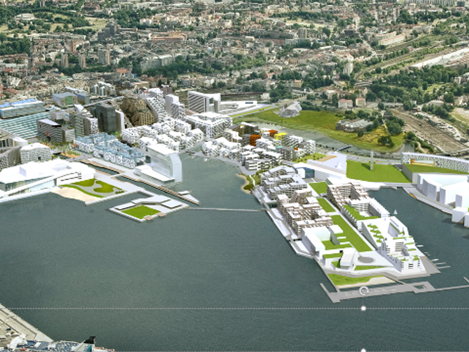Bjørvika. Illustrasjon.