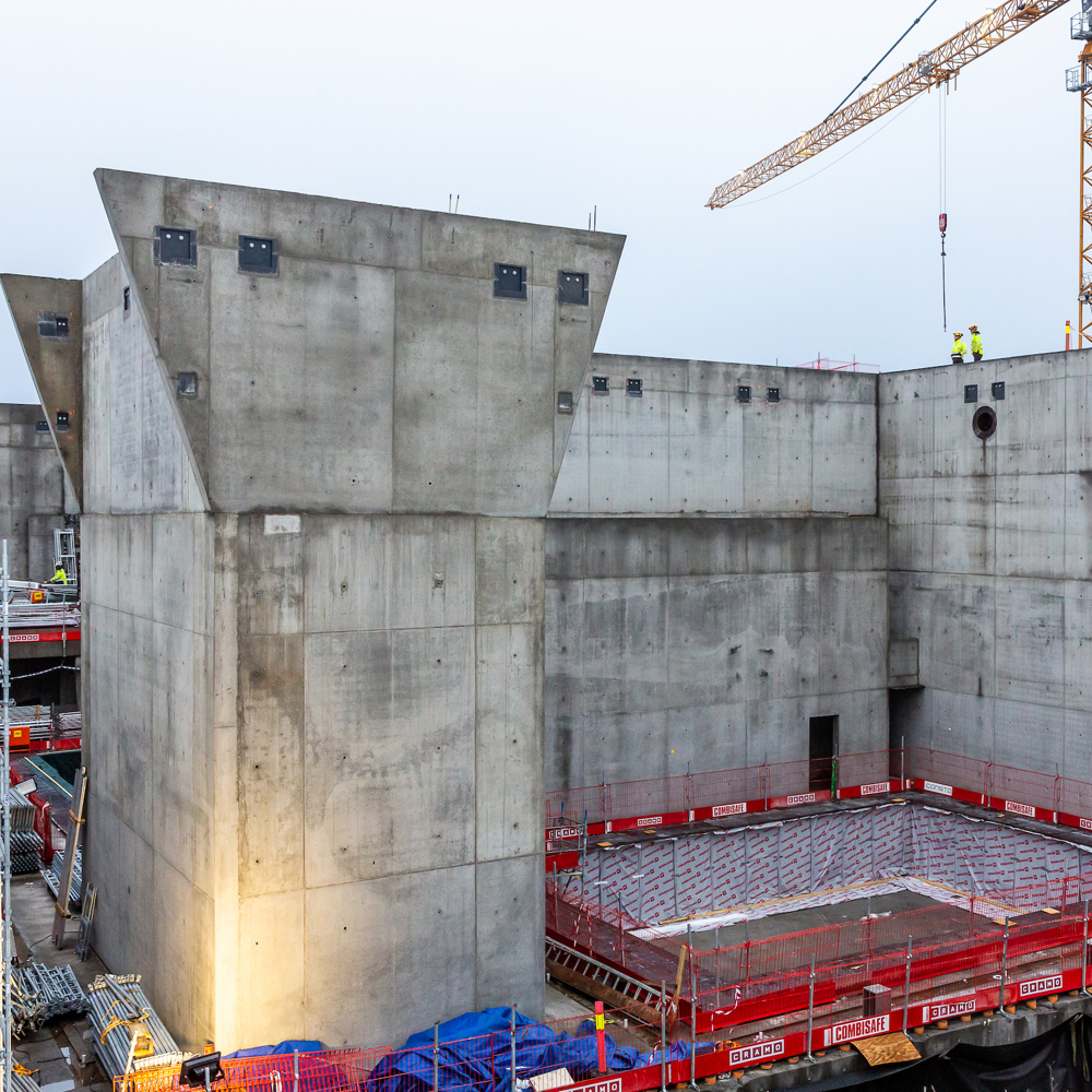 Betongkonstruksjon, Tøyenbadet i Oslo.