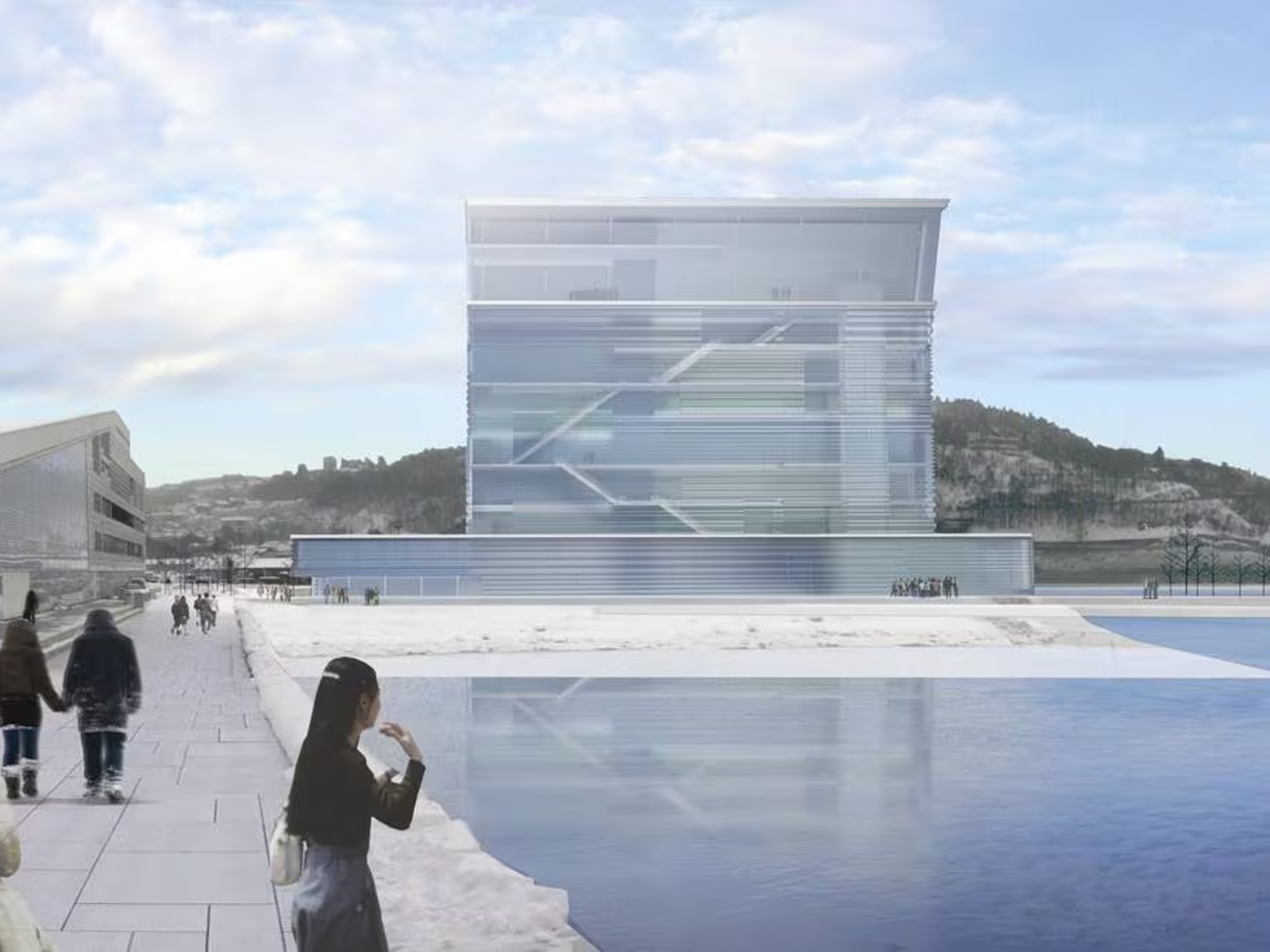 Arkitekt rendering av Munchmuseet.