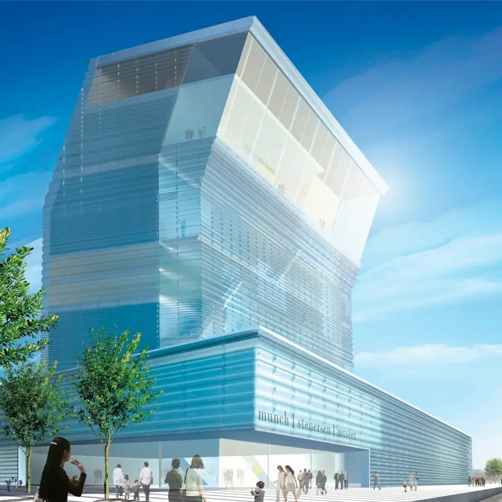 Arkitekt rendering av Munchmuseet.