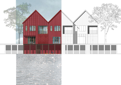 Illustrasjon av boligprosjektet Pynteneset, Stavanger.