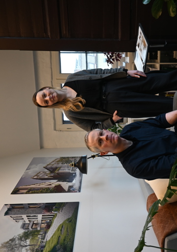 Tor Austigard (t.v.) og Trine Berglund i Plus Arkitektur.
