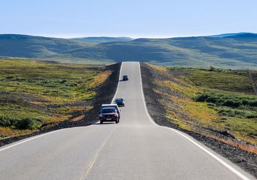 Fylkesveg 98 over Ifjordfjellet i Finnmark.