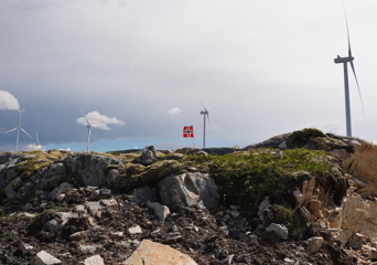 Bilde av vindmøller på Fosen