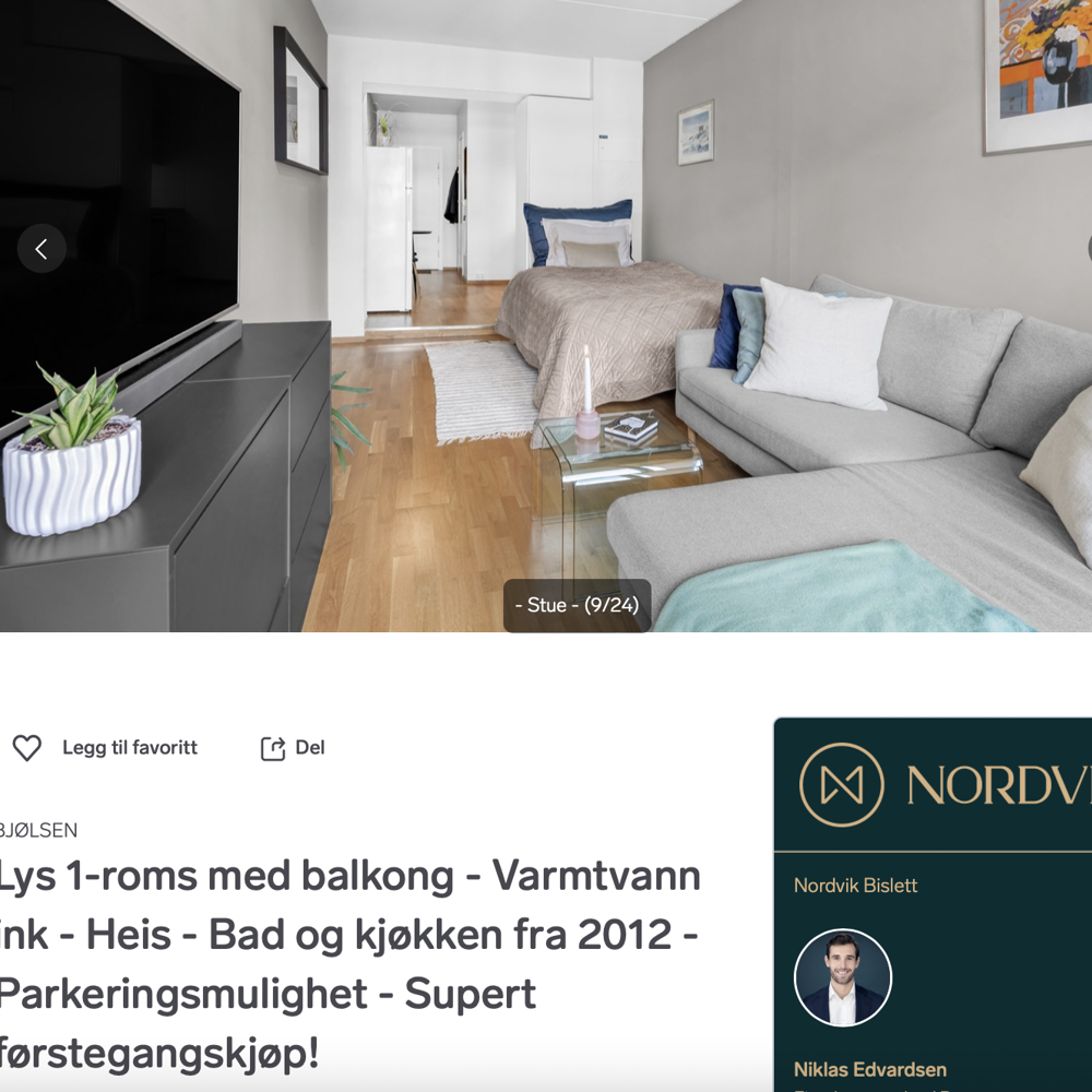 Små Leiligheter 27 kvadrat