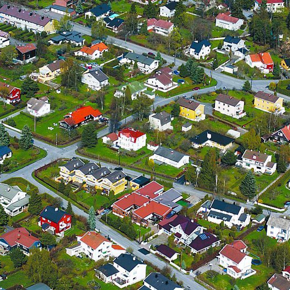 Oversiktsfoto av villastrøk
