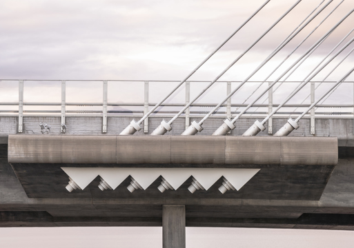 Detaljfoto fra Farris bru