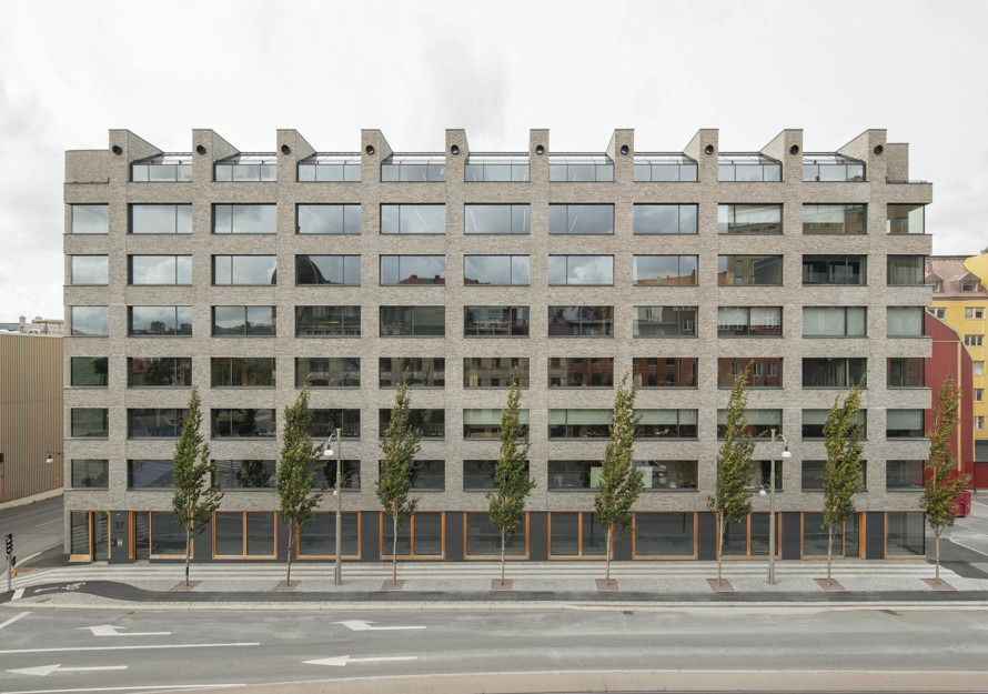 Kontorbygget Merkurhuset i Göteborg, tegnet av Bornstein Lyckefors arkitekter. Foto.