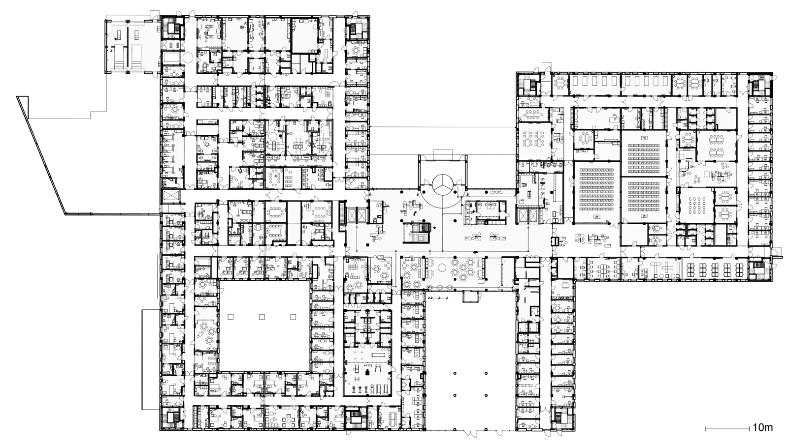 Plan over Hammerfest sykehus. Arkitekt tegning.