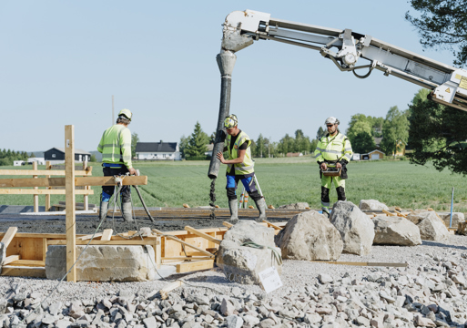 Foto av betongstøping